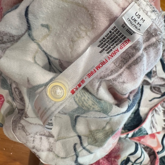 Anthropologie Malin Gyllensvaån “Magnolia” Flannel Pajama Set – Size M - Picture 4 of 5